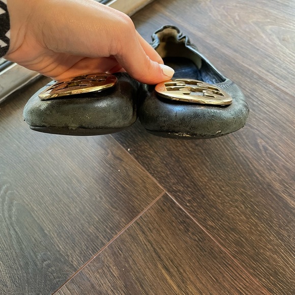 Authentic Black Tory Burch Flats size 8 - Picture 3 of 6